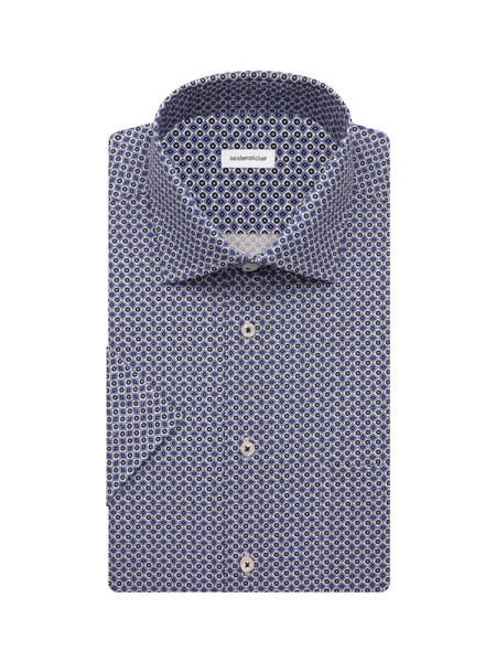 Seidensticker shirt MODERN PRINT light blue with Business Kent collar in modern cut