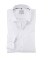 Olymp shirt LEVEL 5 SATIN white with New York Kent collar in narrow cut