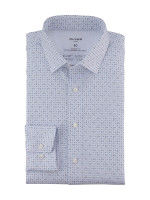 Chemise Olymp LUXOR modern fit JERSEY blanc avec col Nouveau Kent en coupe moderne