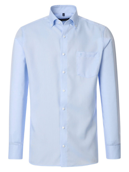 CASAMODA overhemd COMFORT FIT FIJNE OXFORD lichtblauw met Button Down-kraag in klassieke snit