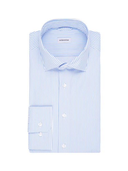 Seidensticker shirt EXTRA SLIM UNI STRETCH light blue with Kent collar in super slim cut