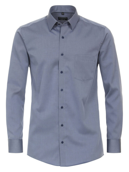 Redmond shirt MODERN FIT TWILL dark blue with Kent collar in modern cut