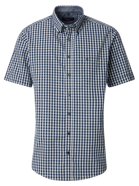 Chemise CasaModa CASUAL FIT EASY CARE bleu foncé avec col Button Down en coupe moderne