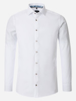 Chemise Venti MODERN FIT TWILL blanc avec col Kent en coupe moderne