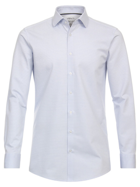 Venti overhemd MODERN FIT JERSEY lichtblauw met Kent-kraag in moderne snit