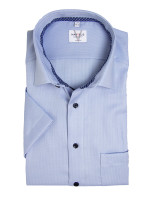 Marvelis shirt MODERN FIT UNI POPELINE light blue with New Kent collar in modern cut