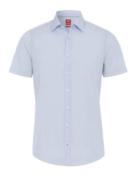 Pure shirt SLIM FIT UNI POPELINE light blue with Kent collar in narrow cut