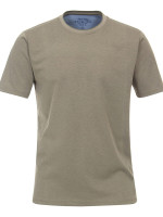 Redmond t-shirt COMFORT FIT WASH & WEAR green with Round neck collar in classic cut