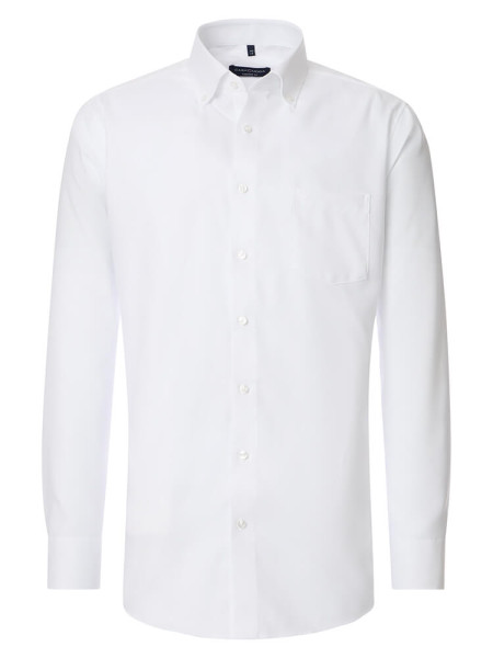 Chemise CASAMODA COMFORT FIT BEAUX OXFORD blanc avec col Button Down en coupe classique