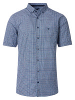 Redmond shirt COMFORT FIT PRINT anthracite with Button Down collar in classic cut