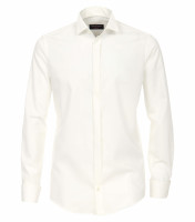 Chemise CASAMODA MODERN FIT UNI POPELINE beige avec col Cassè en coupe moderne