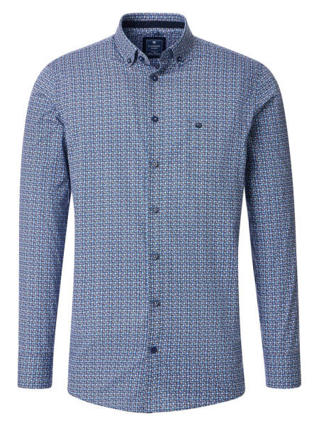 Redmond Hemd COMFORT FIT PRINT anthrazit mit Button Down Kragen in klassischer Schnittform