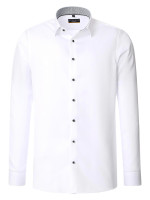 Redmond shirt SLIM FIT TWILL white with Kent collar in narrow cut