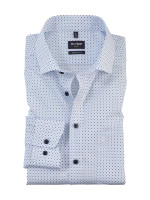 Olymp shirt LUXOR PRINT white with Global Kent collar in modern cut