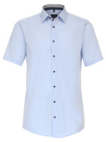 Venti shirt MODERN FIT UNI POPELINE light blue with Kent collar in modern cut