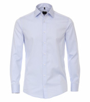 Venti shirt MODERN FIT UNI POPELINE light blue with Kent collar in modern cut