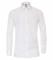 CASAMODA shirt COMFORT FIT UNI POPELINE white with Kent collar in classic cut