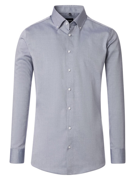 Venti shirt MODERN FIT FINE OXFORD medium blue with Button Down collar in modern cut