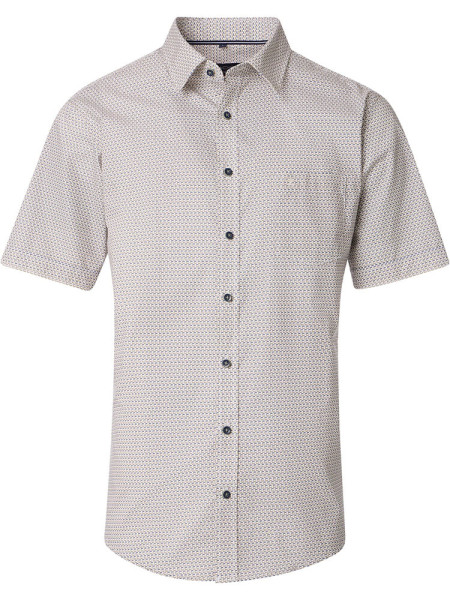 CasaModa shirt CASUAL FIT EASY CARE beige with Kent collar in modern cut