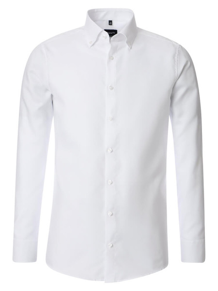 Chemise Venti MODERN FIT BEAUX OXFORD blanc avec col Button Down en coupe moderne