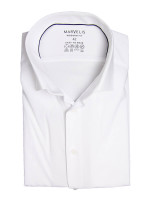 Chemise Marvelis MODERN FIT PERFORMANCE blanc avec col Kent moderne en coupe moderne