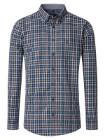 Chemise CasaModa CASUAL FIT EASY CARE bleu foncé avec col Button Down en coupe moderne