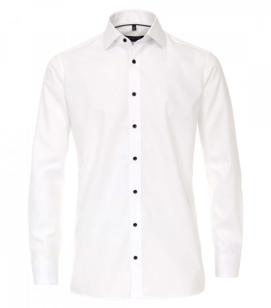 CASAMODA shirt COMFORT FIT UNI POPELINE white with Kent collar in classic cut