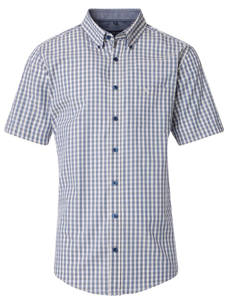 Chemise CasaModa CASUAL FIT EASY CARE bleu clair avec col Button Down en coupe moderne