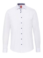 Pure shirt SLIM FIT UNI STRETCH white with Kent collar in narrow cut