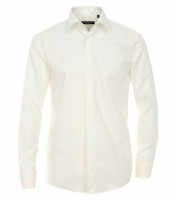 CASAMODA shirt COMFORT FIT UNI POPELINE beige with Kent collar in classic cut