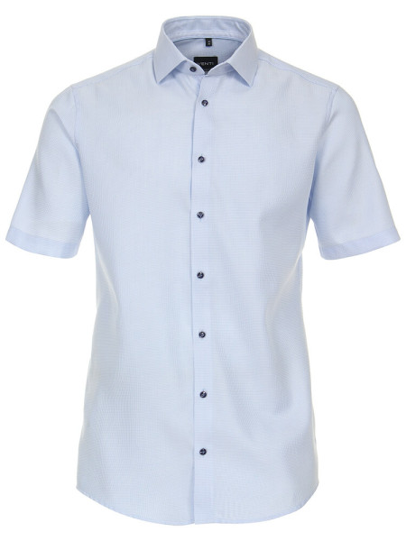 Venti shirt MODERN FIT STRUCTURE light blue with Kent collar in modern cut