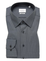 Eterna shirt MODERN FIT UNI STRETCH black with Kent collar in modern cut