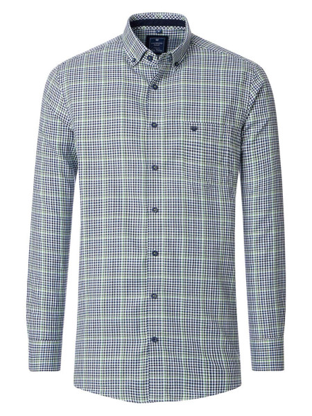 Redmond overhemd COMFORT FIT FIJNE OXFORD groen met Button Down-kraag in klassieke snit