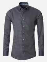 Venti Hemd MODERN FIT STRUKTUR braun mit Button Down Kragen in moderner Schnittform