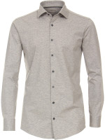 Venti overhemd MODERN FIT JERSEY grauw met Kent-kraag in moderne snit