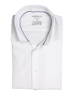 Marvelis shirt BODY FIT PERFORMANCE white with Modern Kent collar in narrow cut