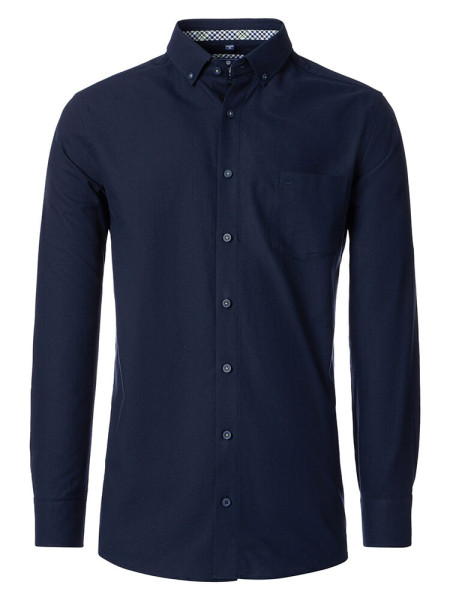 Redmond shirt COMFORT FIT FINE OXFORD dark blue with Button Down collar in classic cut