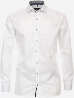 CASAMODA shirt MODERN FIT UNI POPELINE white with Kent collar in modern cut