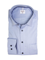 Marvelis shirt MODERN FIT UNI POPELINE light blue with New Kent collar in modern cut