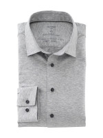 Olymp shirt LUXOR modern fit JERSEY grey with New Kent collar in modern cut