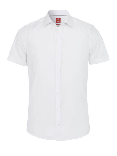 Pure shirt SLIM FIT UNI POPELINE white with Kent collar in narrow cut