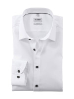 Olymp shirt LEVEL 5 NATTÉ white with New York Kent collar in narrow cut