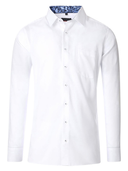 Redmond shirt MODERN FIT STRUCTURE white with Kent collar in modern cut