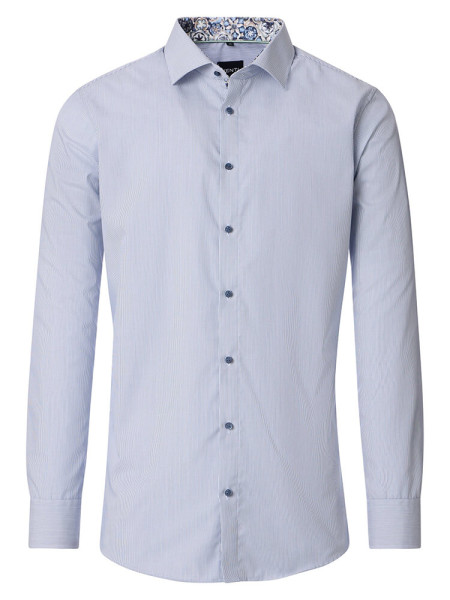 Venti shirt MODERN FIT STRUCTURE light blue with Kent collar in modern cut