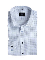 Marvelis shirt BODY FIT UNI POPELINE light blue with New York Kent collar in narrow cut