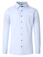 Chemise Redmond COMFORT FIT TWILL bleu clair avec col Kent en coupe classique