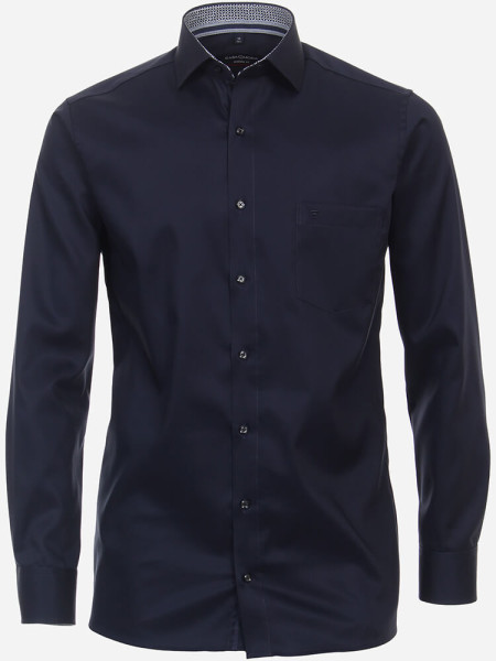 Chemise CASAMODA MODERN FIT UNI POPELINE bleu foncé avec col Kent en coupe moderne